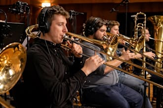 record a brass trumpet, trombone, saxophone, horn section, flugelhorn instrument