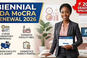 do your fda mocra cosmetic facility renewal and biennial registration