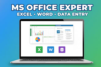 do professional ms excel, ms word formatting, data entry
