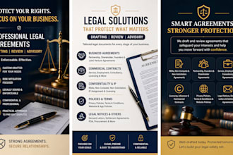draft and review legal contracts, nda, agreements and policies