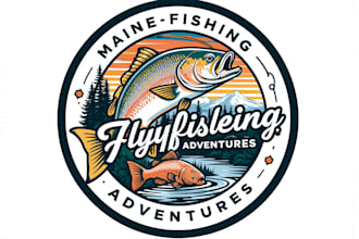 design a unique fish logo for your brand or business