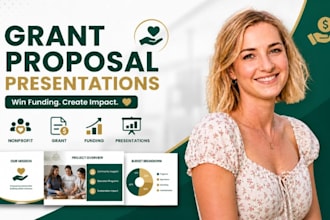 grant proposal presentation design, nonprofit funding deck powerpoint