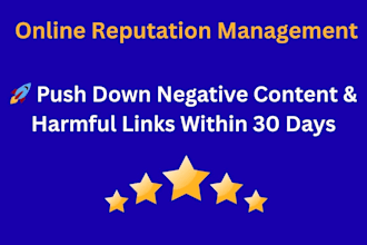 do online reputation management and remove negative links