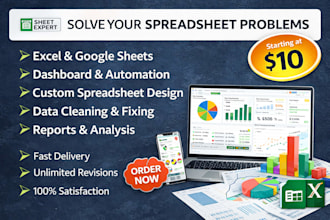 build automated google sheets dashboard, excel dashboard, and business tracker