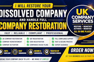 restore and reinstate your UK company with vat and eori