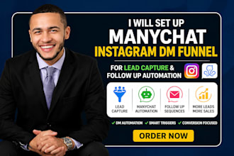 set up manychat instagram dm funnel for lead capture