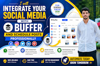 integrate your social media with buffer and schedule posts professionally