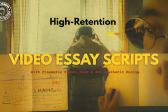 write an aesthetic video essay script with cinematic visual cues