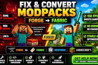 convert forge mod to fabric datapack fix minecraft modpacks errors fabric mods