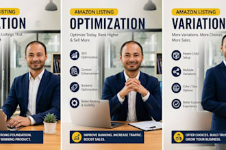 create amazon product listing and variation or fix  listing