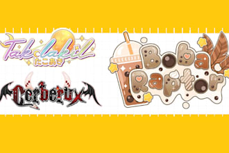 design cute customized logo for vtuber and streamer