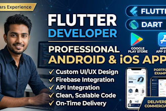 develop professional flutter apps for ios and android