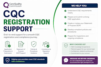 help you secure cqc registration with expert application and compliance support