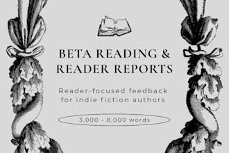 beta read your fiction book and offer feedback