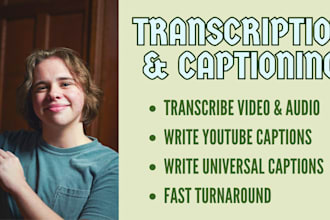 caption videos and transcribe audio and videos