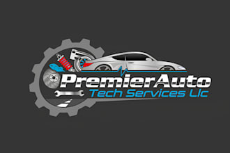 make amazing automotive repair car racing and car wash logo
