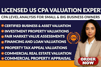 create commercial real estate valuation, bpo, or cma report