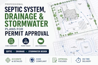 design septic system drainage and stormwater plans for permit approval