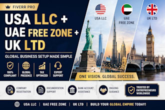 register your usa llc uk ltd and uae free zone company