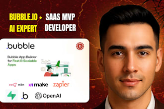 build fix bubble io ai saas mvp crm website mobile app backend workflow database