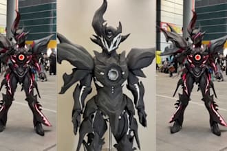 create custom eva foam cosplay armor, helmets, and props convention ready