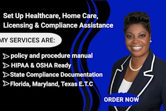 edit, proofread and write compliant policy and procedures for home health care