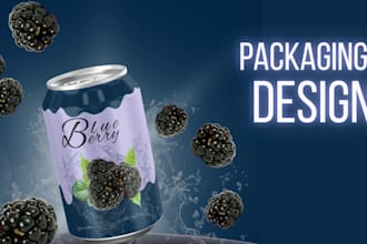 do your product packaging, bottle packaging and can label design