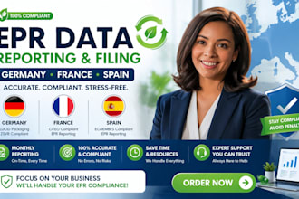 do your monthly epr data reporting and filing for germany, france, and spain