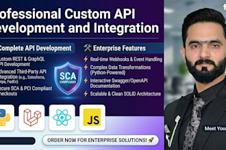 develop modern rest API or third party API integration in laravel or python