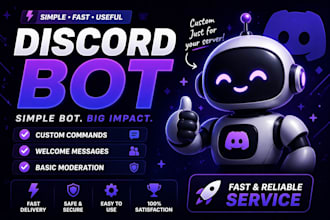 build professional custom discord bot moderation, commands