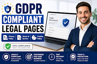create gdpr compliant privacy policy, cookies policy, and terms for your website