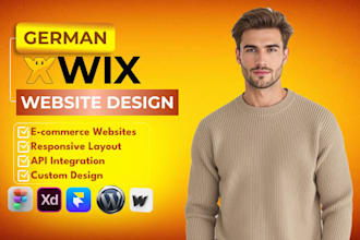 design german wix website, german business wix studio, wix landing page
