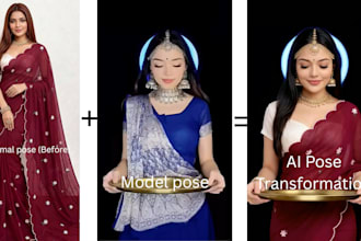 do ai photo editing, face swap, cloth change and pose change