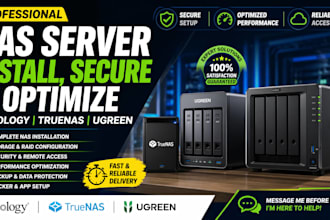 install, configure, secure and optimize nas server synology, truenas, ugreen