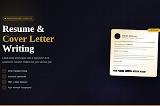 write a professional resume and cover letter