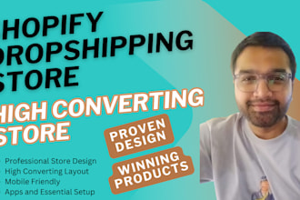 build shopify dropshipping store with winning layout for sales