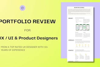 review your UX portfolio and help you get hired faster