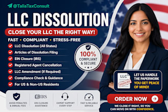 dissolve your US llc, close company and ein properly
