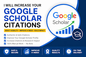 increase google scholar citations and publish indexed research articles
