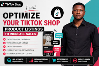 do tiktok product listing, product SEO and store optimization
