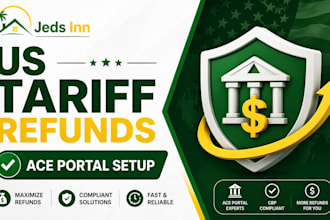 setup ace portal and ach enrollment for US tariff tax refunds for your business