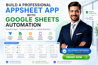 build a professional appsheet app with google sheets automation