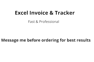 create professional excel invoice, tracker or dashboard