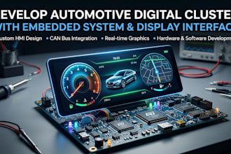 develop automotive digital cluster with embedded system and display interface