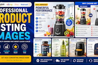 do amazon listing images design, amazon infographics and product listings
