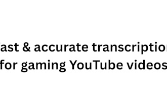 transcribe audio for gaming youtube videos