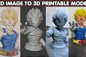 convert 2d image to 3d printable model character figurine toy stl file