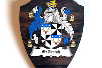 draw custom and original coat of arms, heraldic family crest logo design