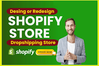 shopify design, dropshipping setup, shopify website creation