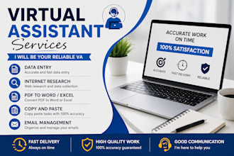 reliable virtual assistant for data entry and online tasks